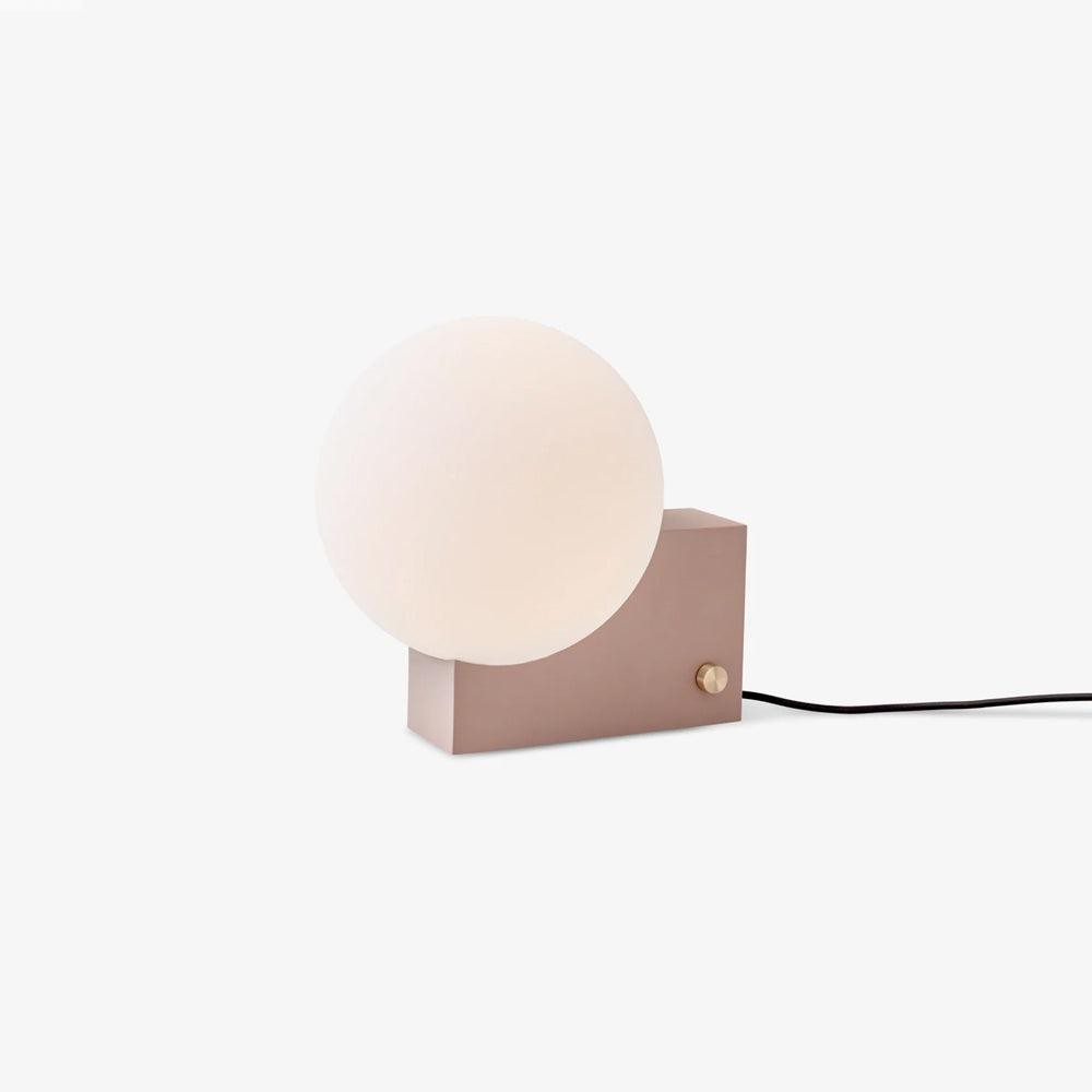 Geometrische lampenvoet glazen bol tafellamp HL523