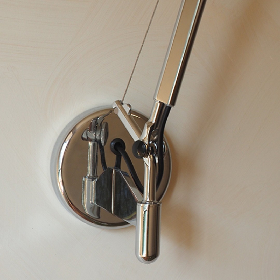 Lunavera Moderne Wandlamp met Verstelbare Arm en Kap van Capizschelp of Stof HL3542