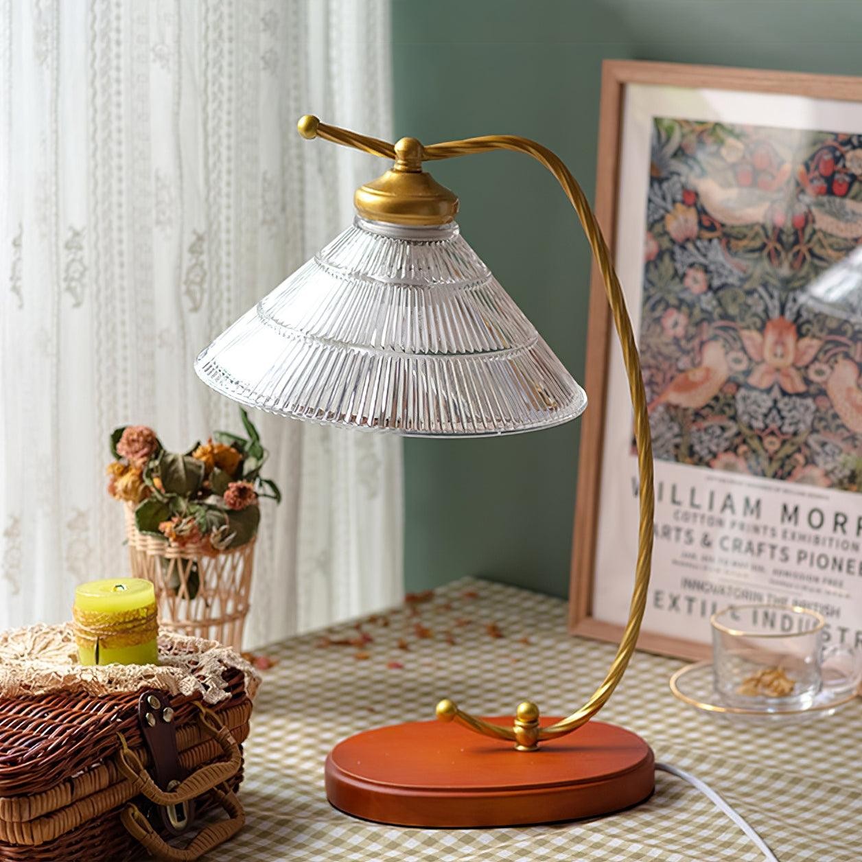 Glazen kap Vintage leeslamp HL565