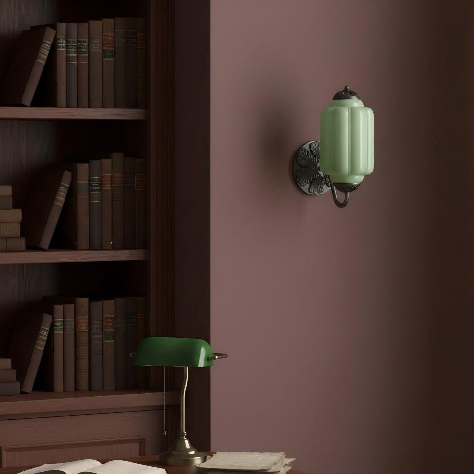Vintage Melkglas Eloise Kandelaar Wandlamp HL844