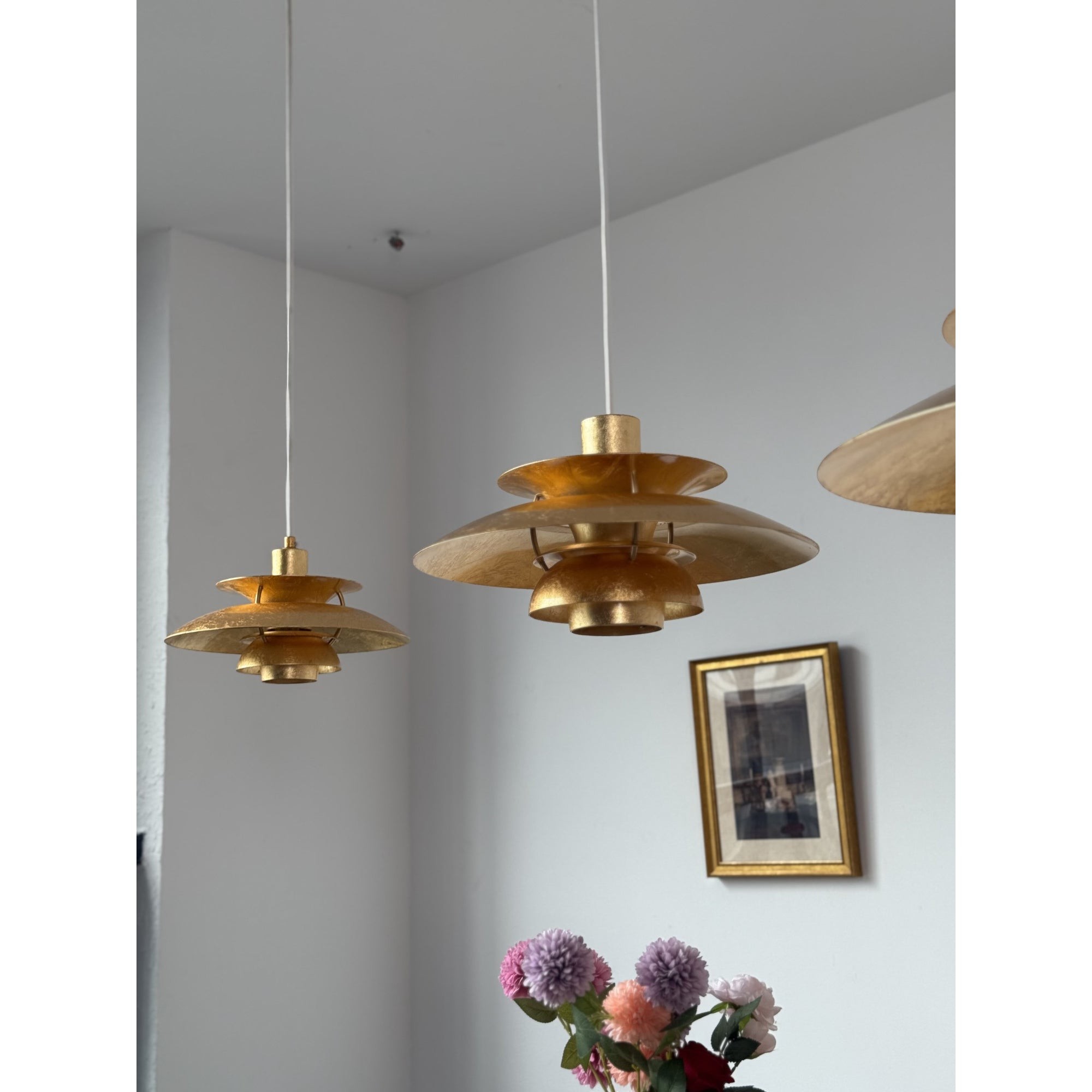 Hanglamp HL3315 met gouden folie