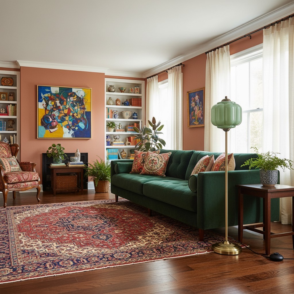 Eloise Vloerlamp van getextureerd glas in pompoenvorm - Organisch artistiek ontwerp en retrostijl voor de woonkamer HL2510
