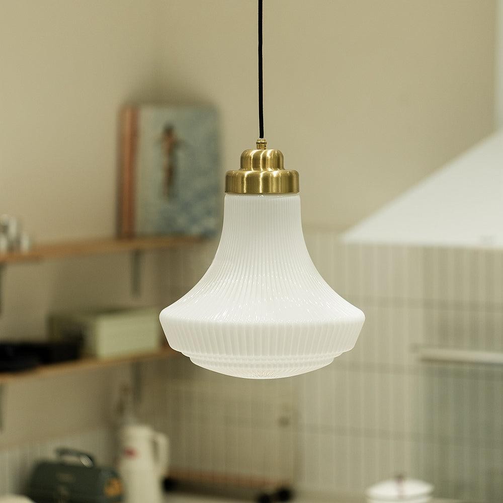 Klassieke messing albasten glazen hanglamp HL746