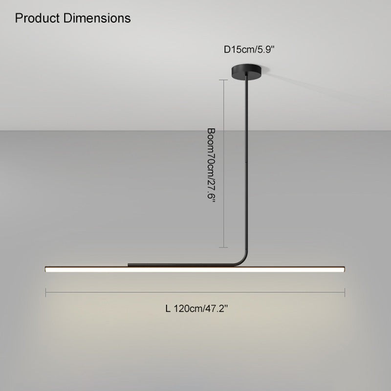 Moderne eenvoudige asymmetrische lineaire hanglamp HL705