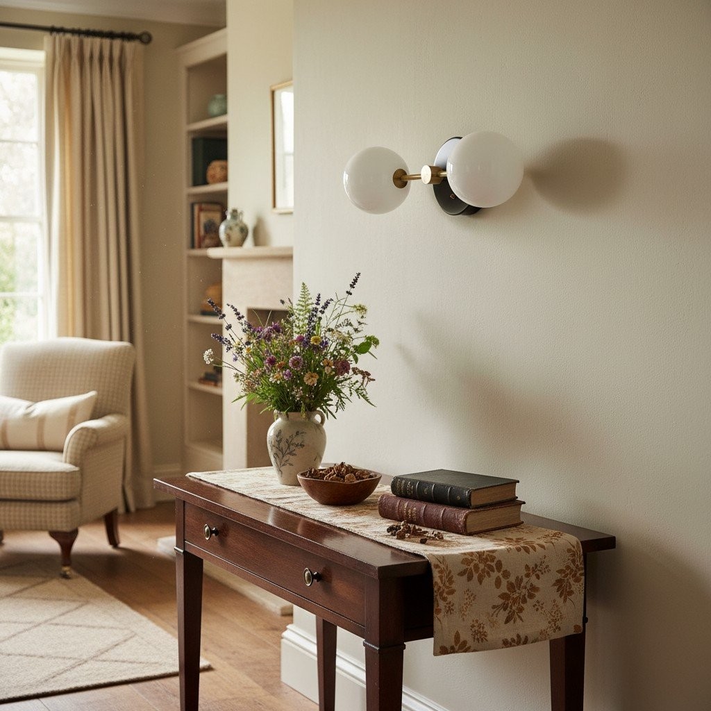 Glorica Glazen Badkamerlamp - Moderne Wandlamp van Messing voor Badkamerstijl HL1680