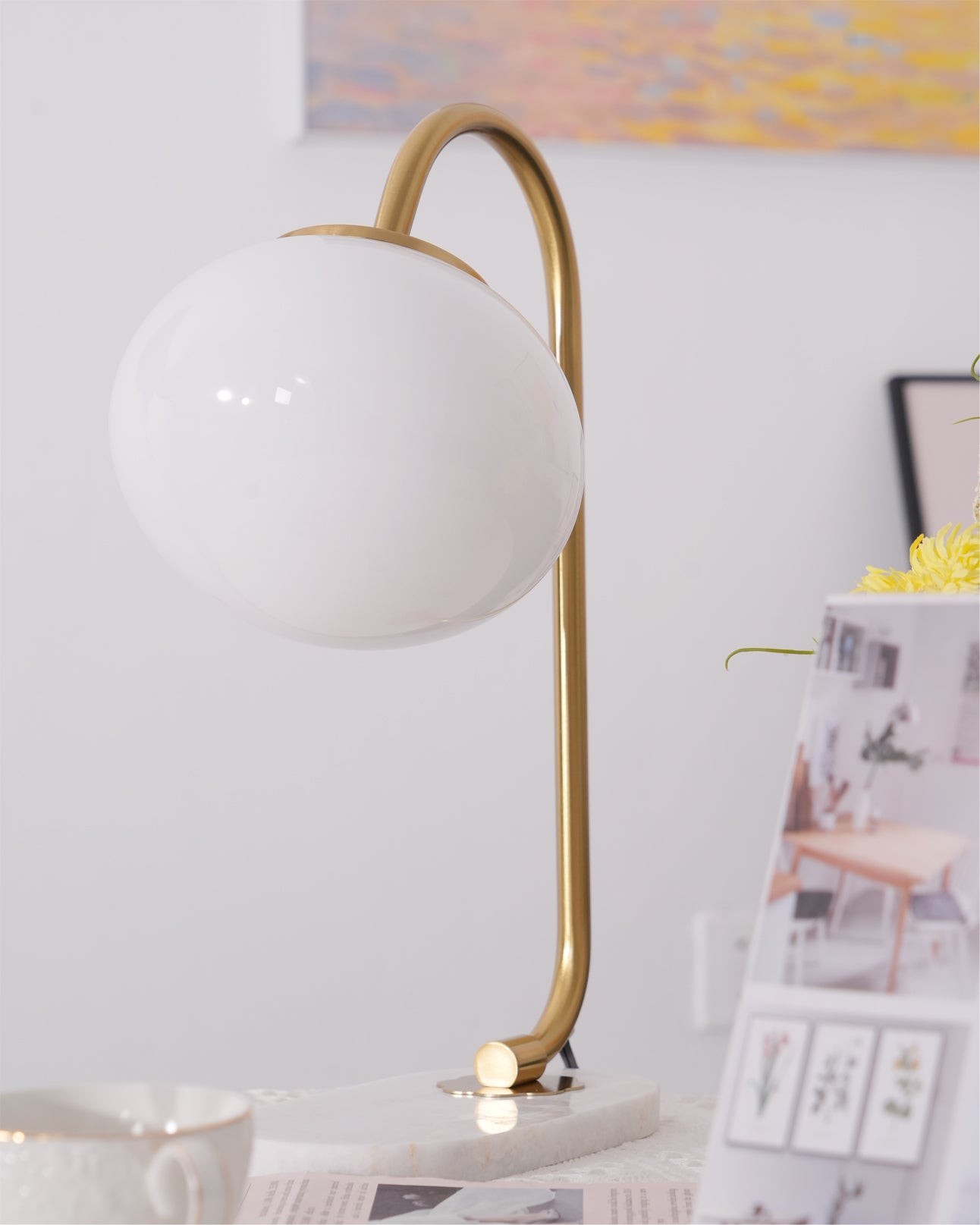 Nordic Mushroom Glazen Nachtkastje Lamp HL778