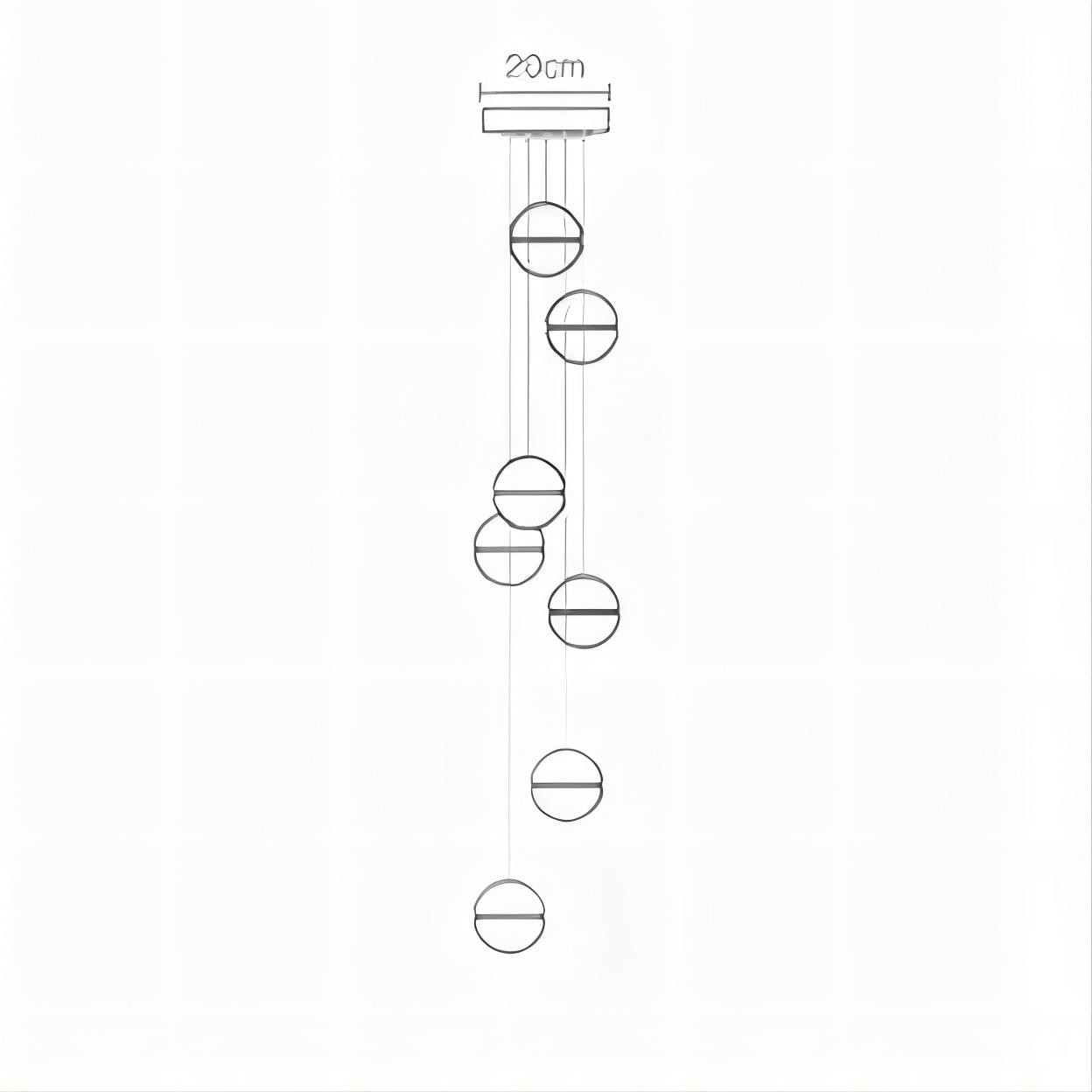 14.1M Glazen Bol Design Hanglamp
