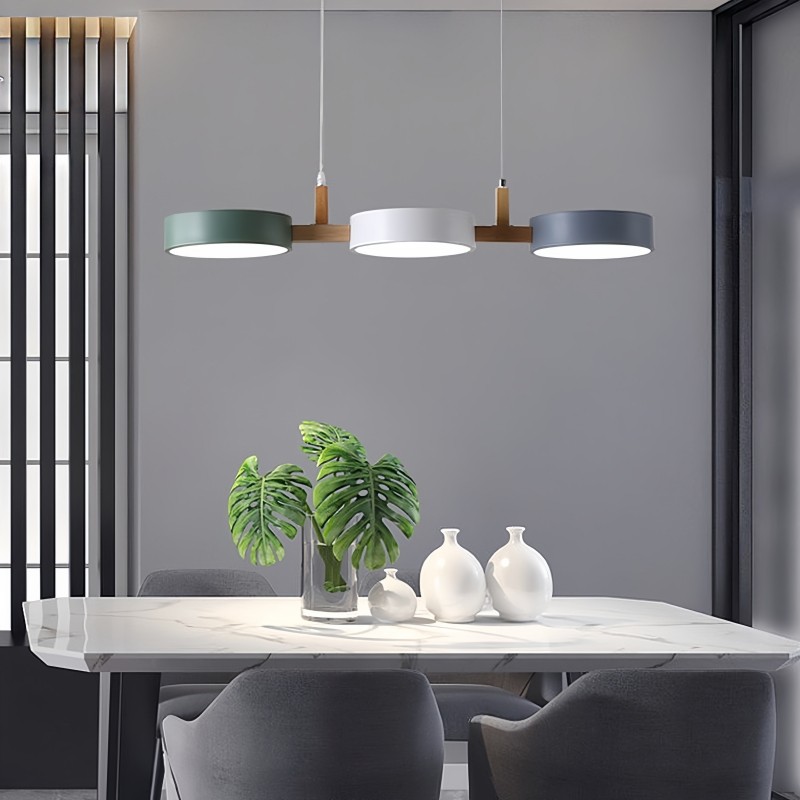 Nordic Modern Eenvoudige Macaron 3 Kops Hanglamp HL683