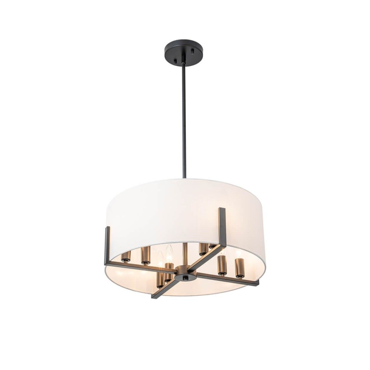Nordic Fabric Metal Drum Traditionele Kroonluchter HL1007