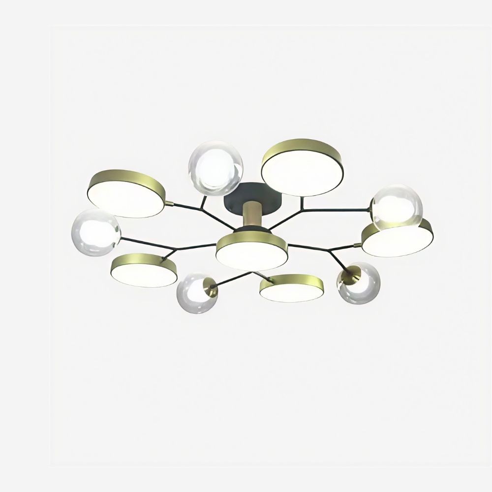 Nordic Branch LED Plafondlamp - Ronde Houten Lamp voor Slaapkamer HL1349
