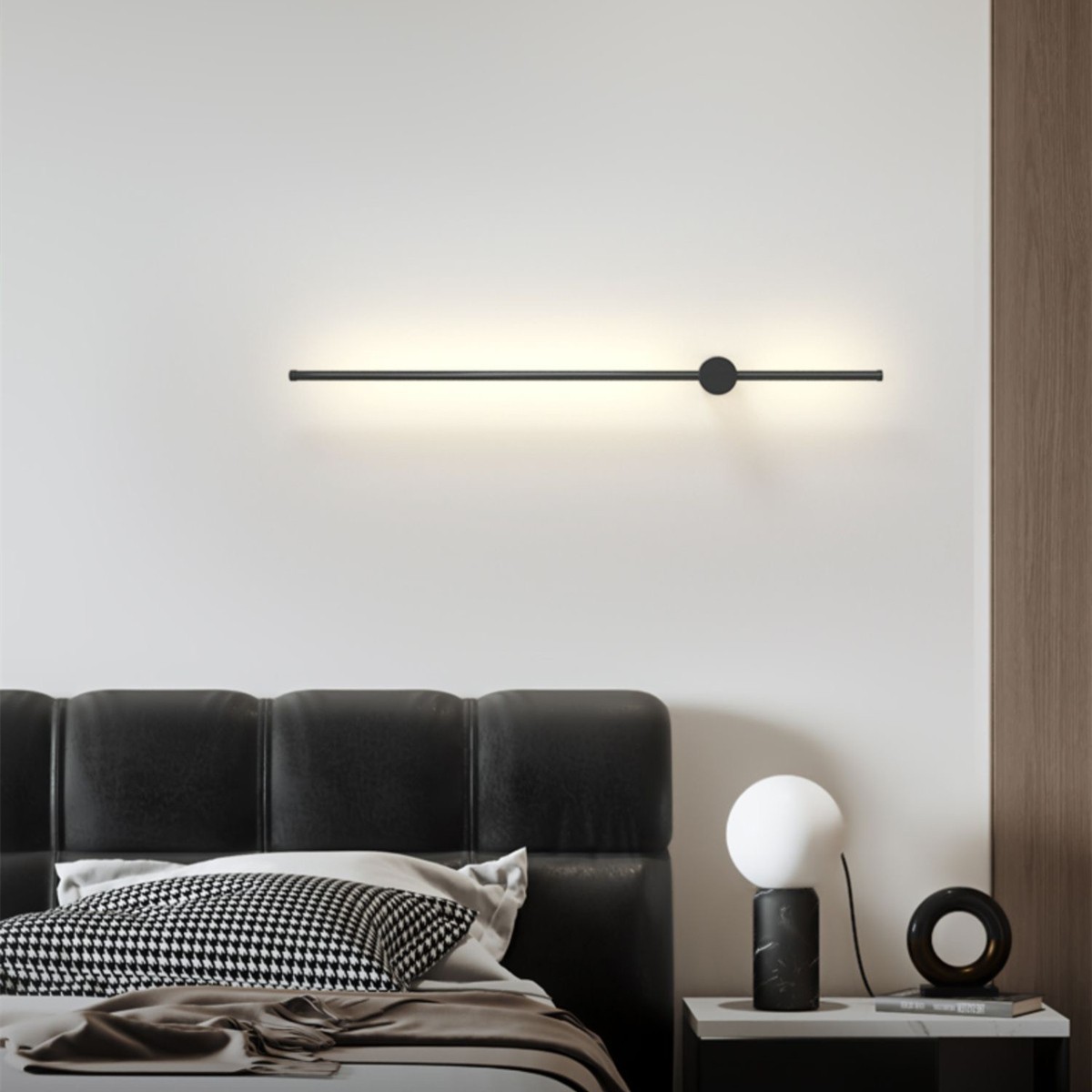 Industriële zwarte lineaire LED wandlamp HL159