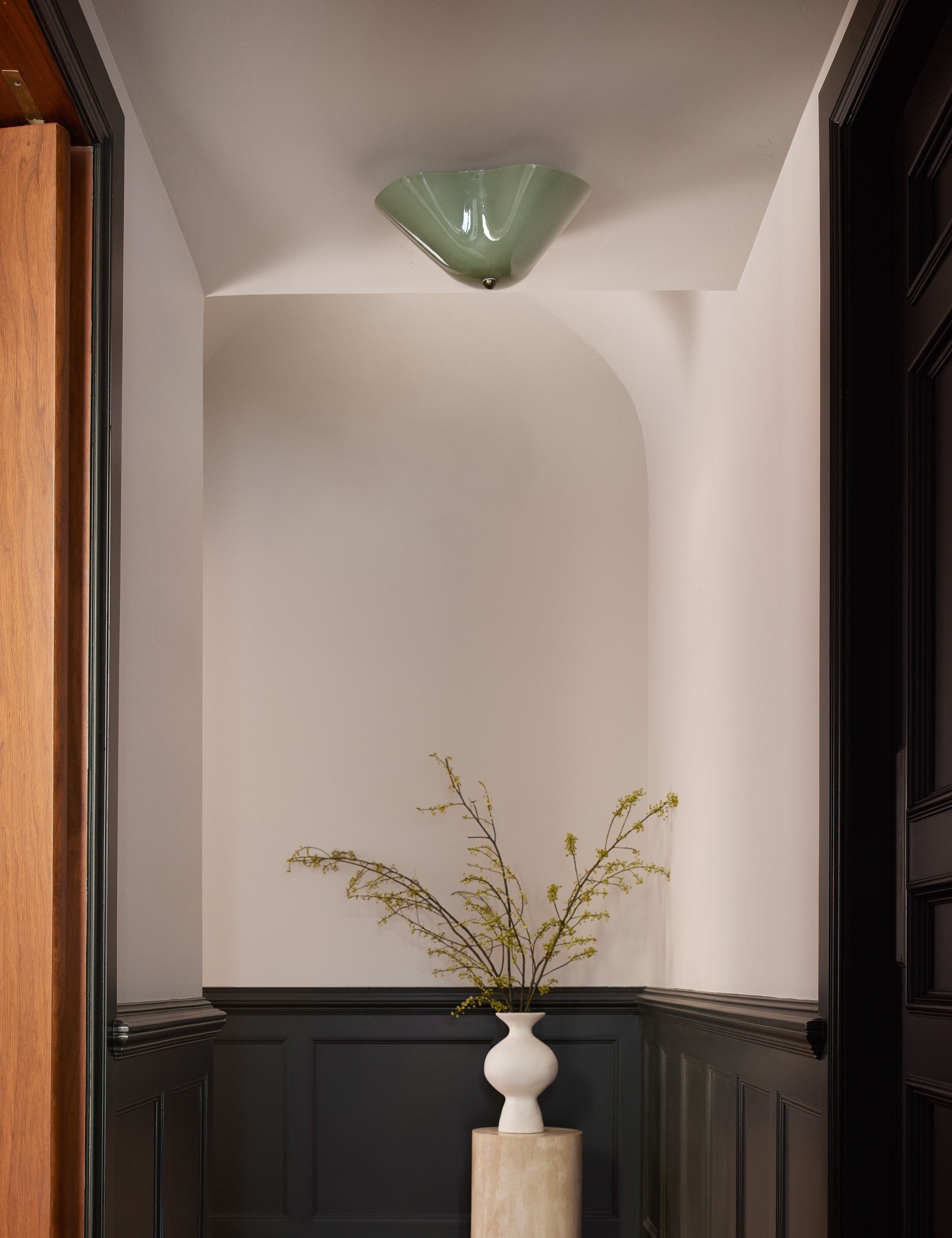 Bellina glazen plafondlamp - messing accent moderne armatuur HL1646