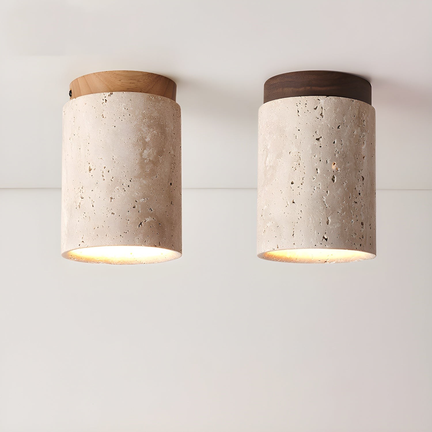 Marmeren Travertijn Kolom Plafondlamp HL901