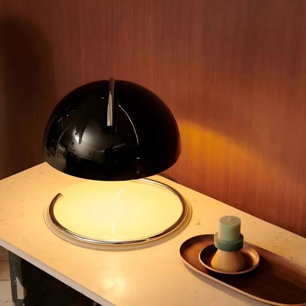 Retro Bauhaus Pudding Glazen Tafellamp HL318