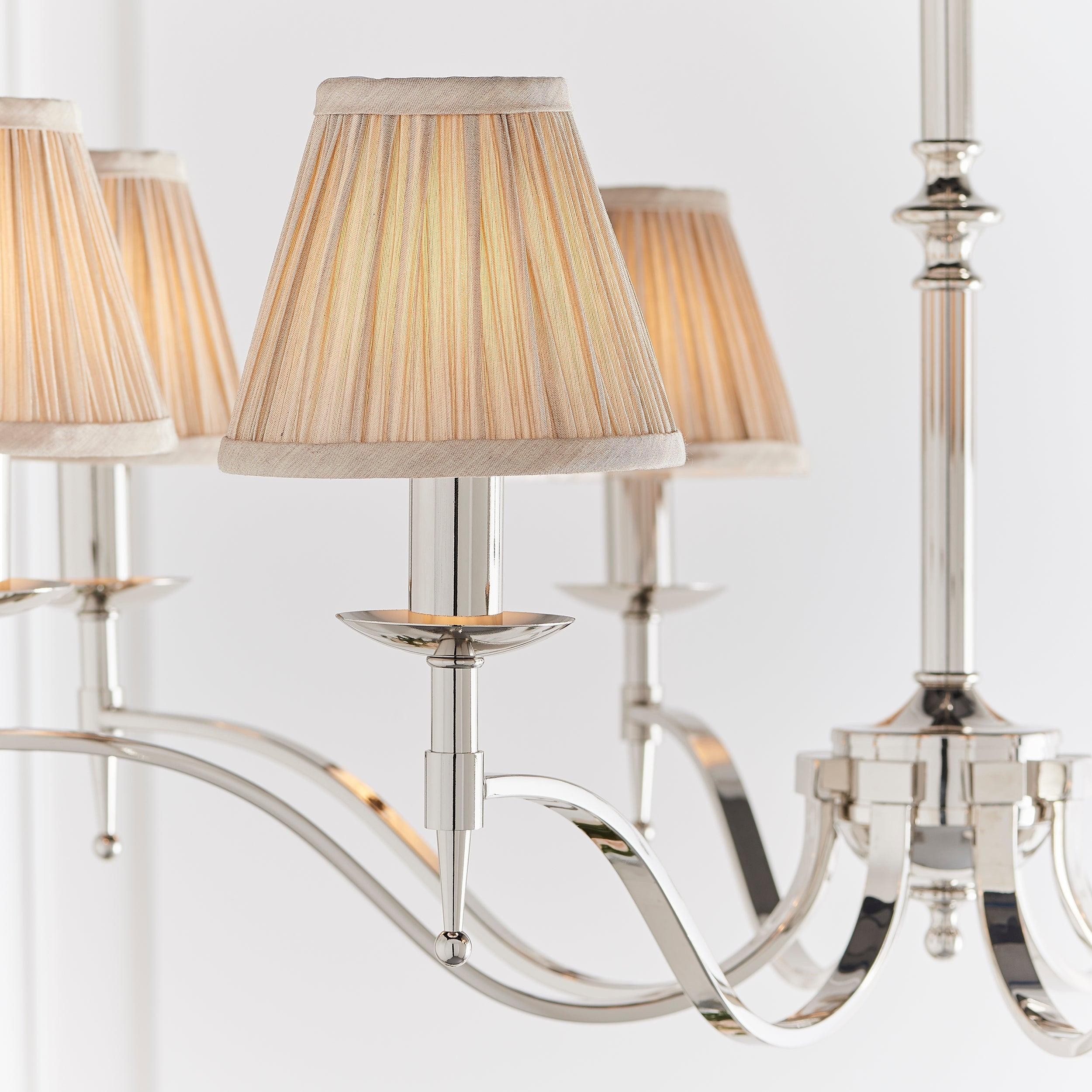 Tela Tijdloze Klassieke Elegante Stanford Kroonluchter met Meerdere Armen - Metalen Stoffen Verlichting voor Woonkamer HL2009