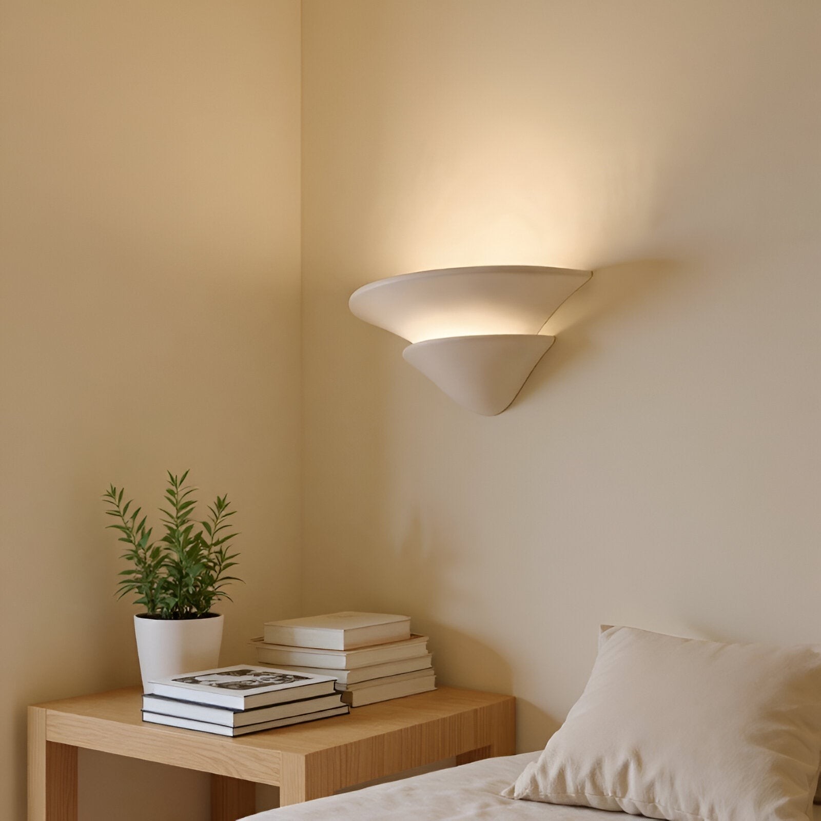 Shellora Wabi-Sabi Gips Wandlamp HL3517