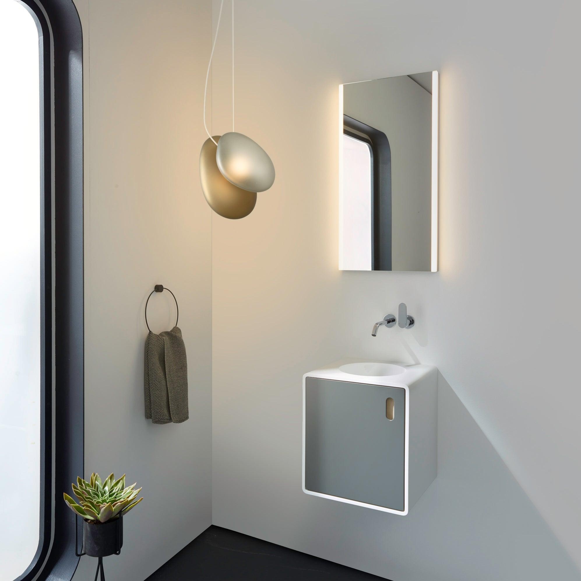 Doorschijnende hanglamp van matglas HL867