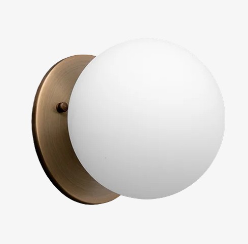 Glorica Glazen Wandlamp van Messing - Klassieke Lamp met Matglas voor een Warme Sfeer HL1758