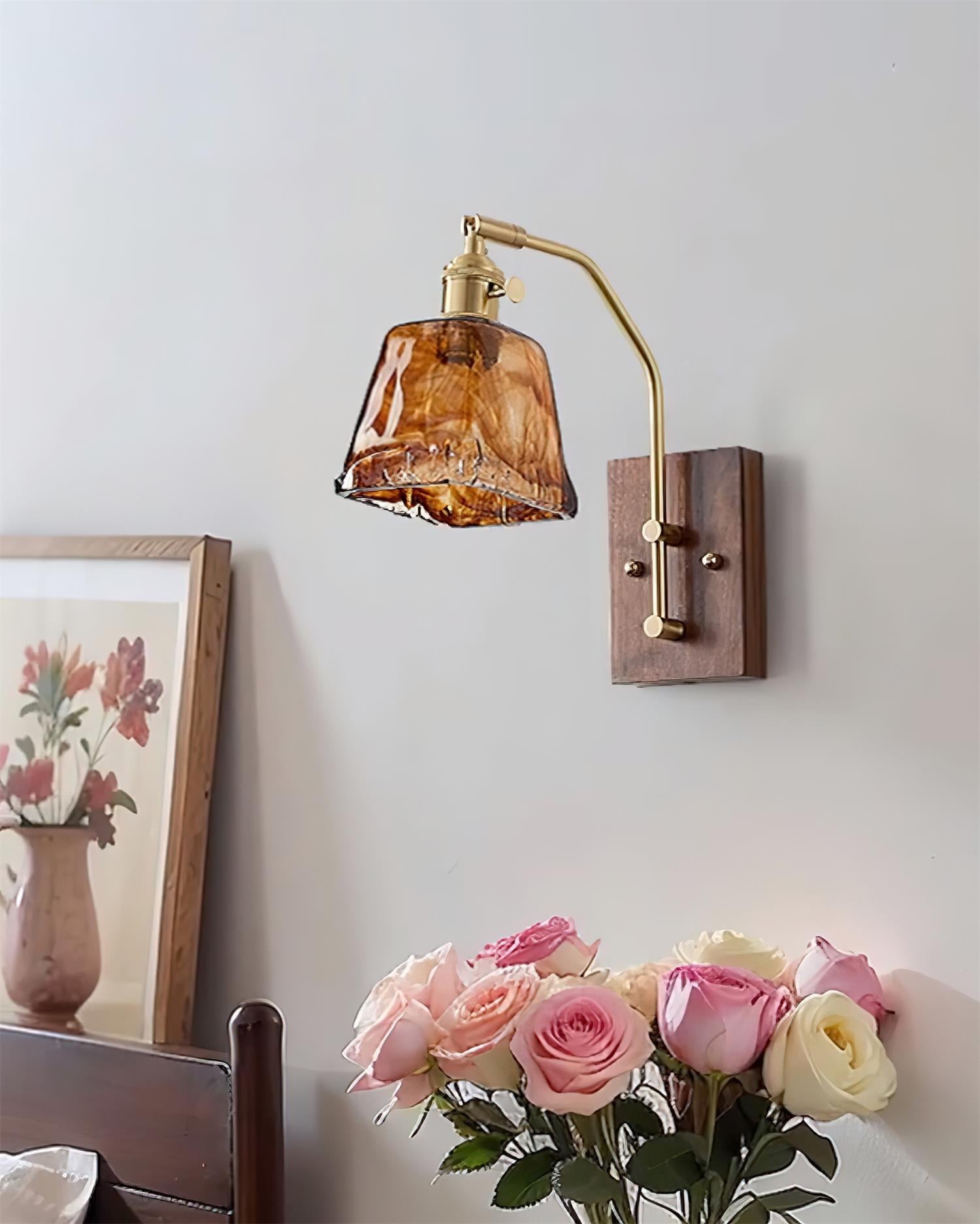 Vintage Morning Glory-vormige wandlamp HL842