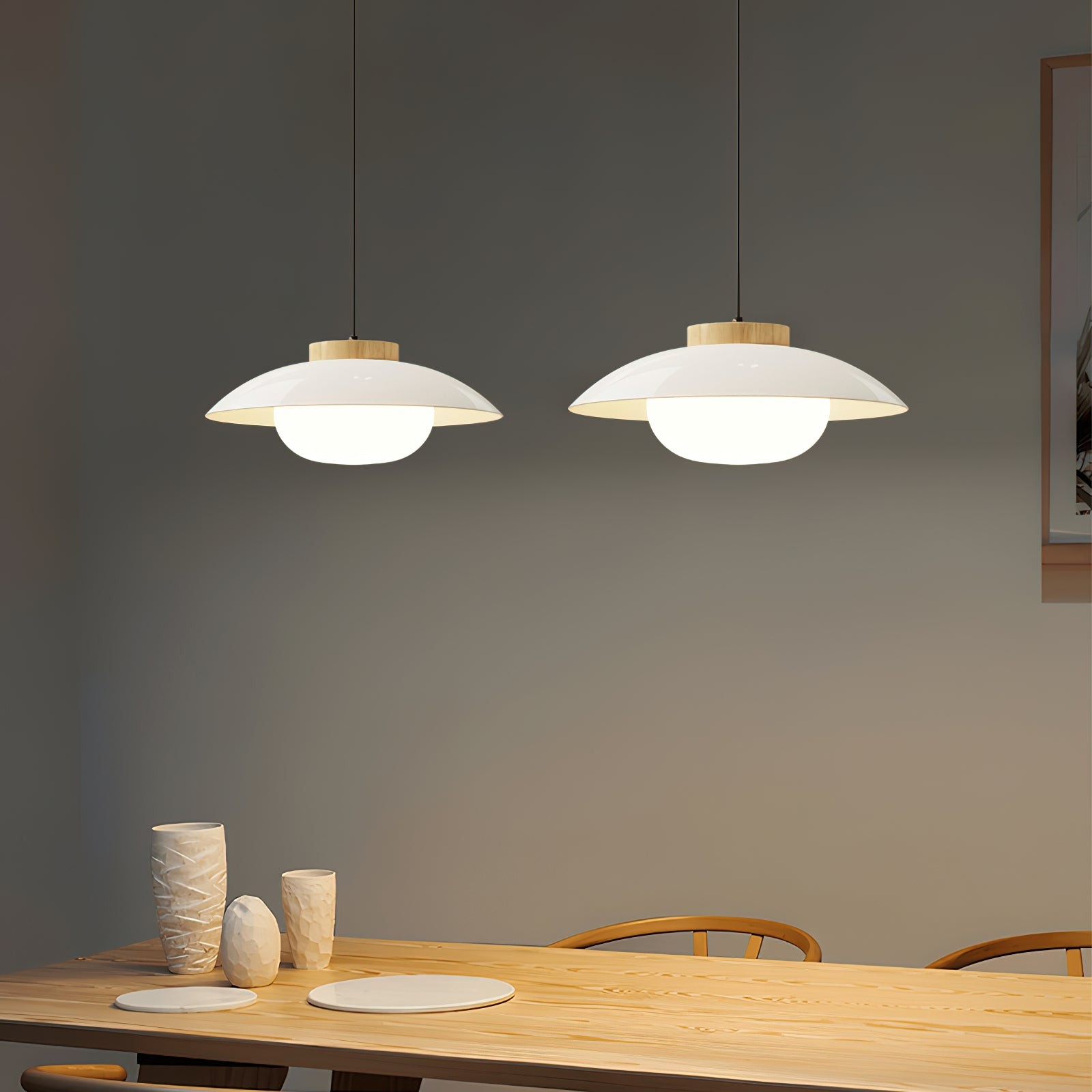 Moderne eetkamer glazen hanglamp HL739
