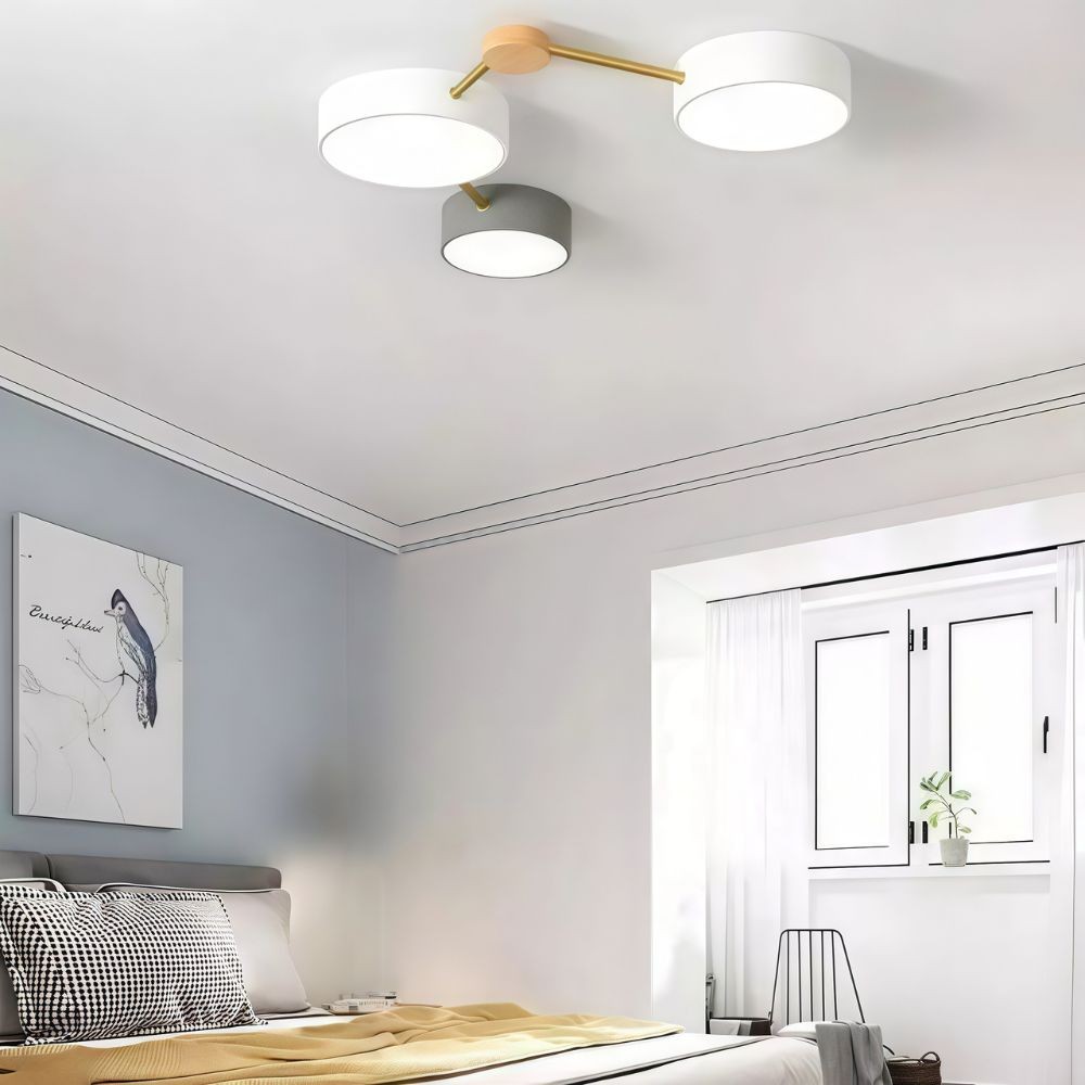 Nordic ronde LED plafondlamp - houten taklamp voor slaapkamer HL1347