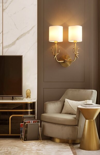 Hertenkop Wandlamp
