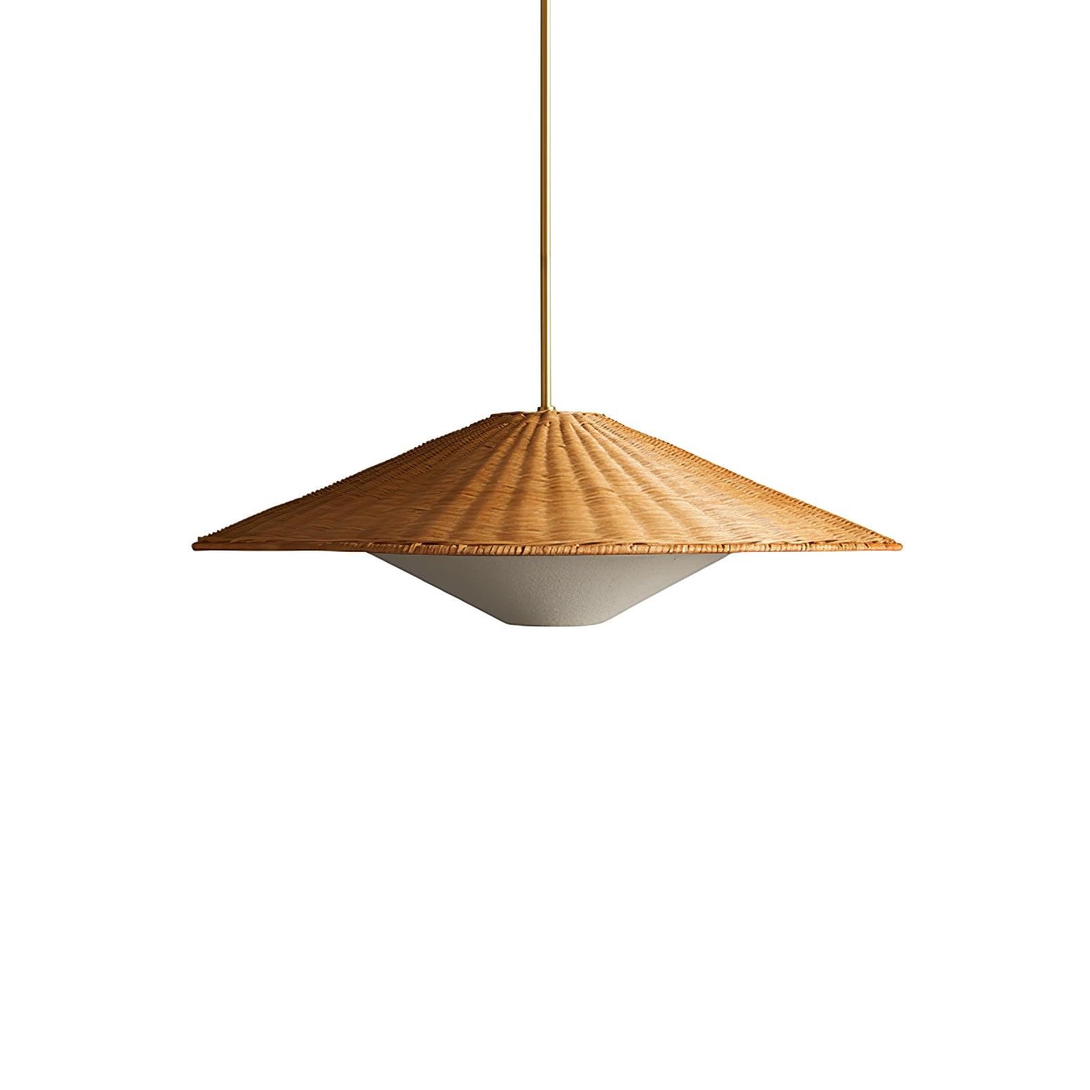 Hanglamp in de vorm van een rotan hoed, geschikt voor de woonkamer HL796
