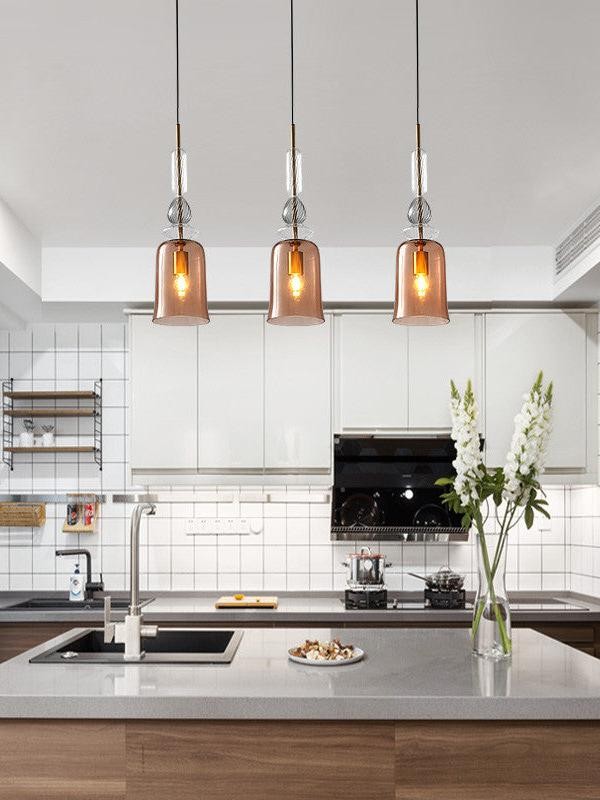 Scandinavische Cilindervormige Ronde Schijfvormige Glazen Hanglamp HL1078