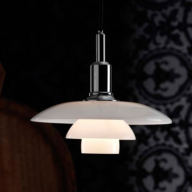 Klassieke Opaalglas Eettafel Hanglamp