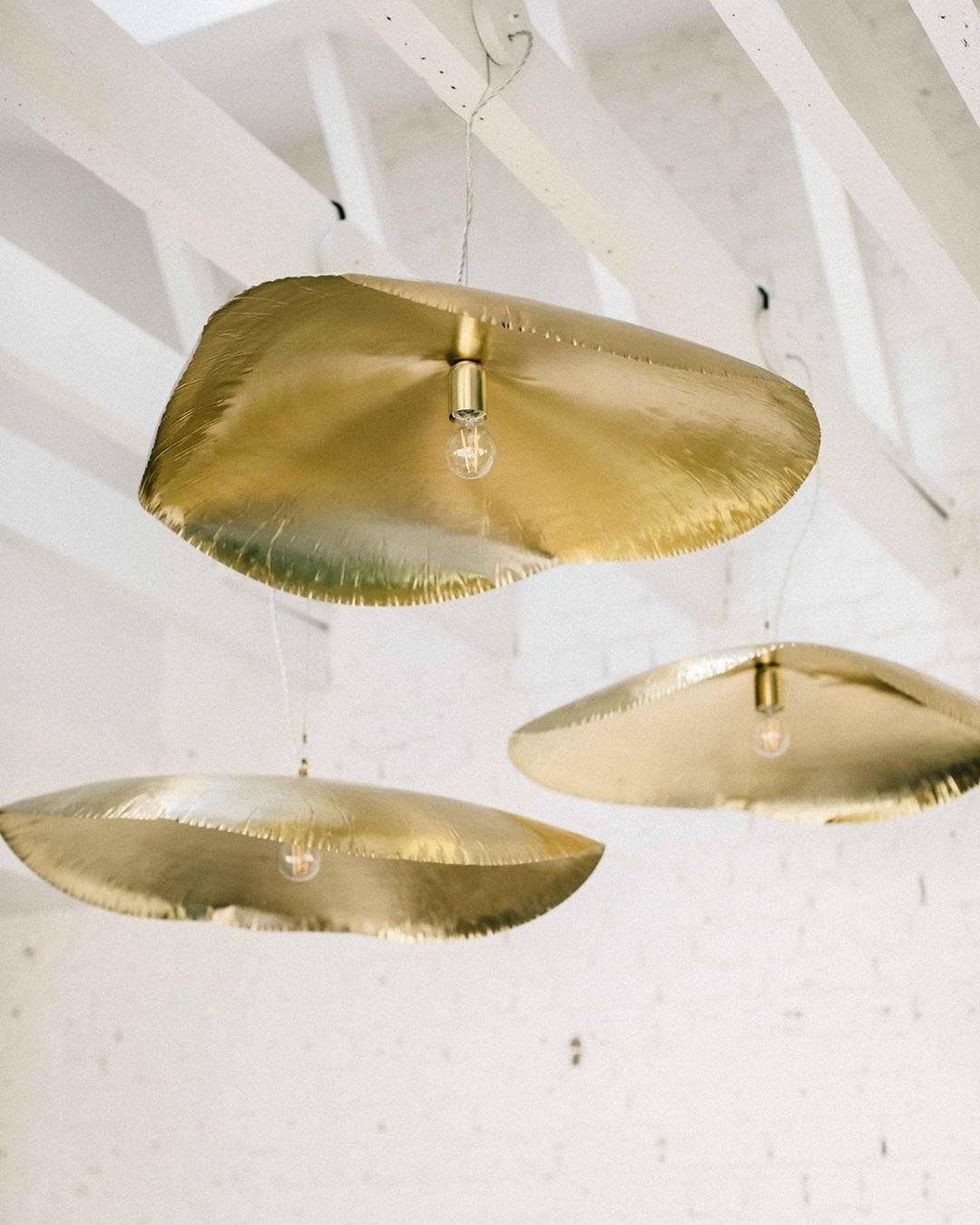 Gehamerde messing hanglamp HL1396