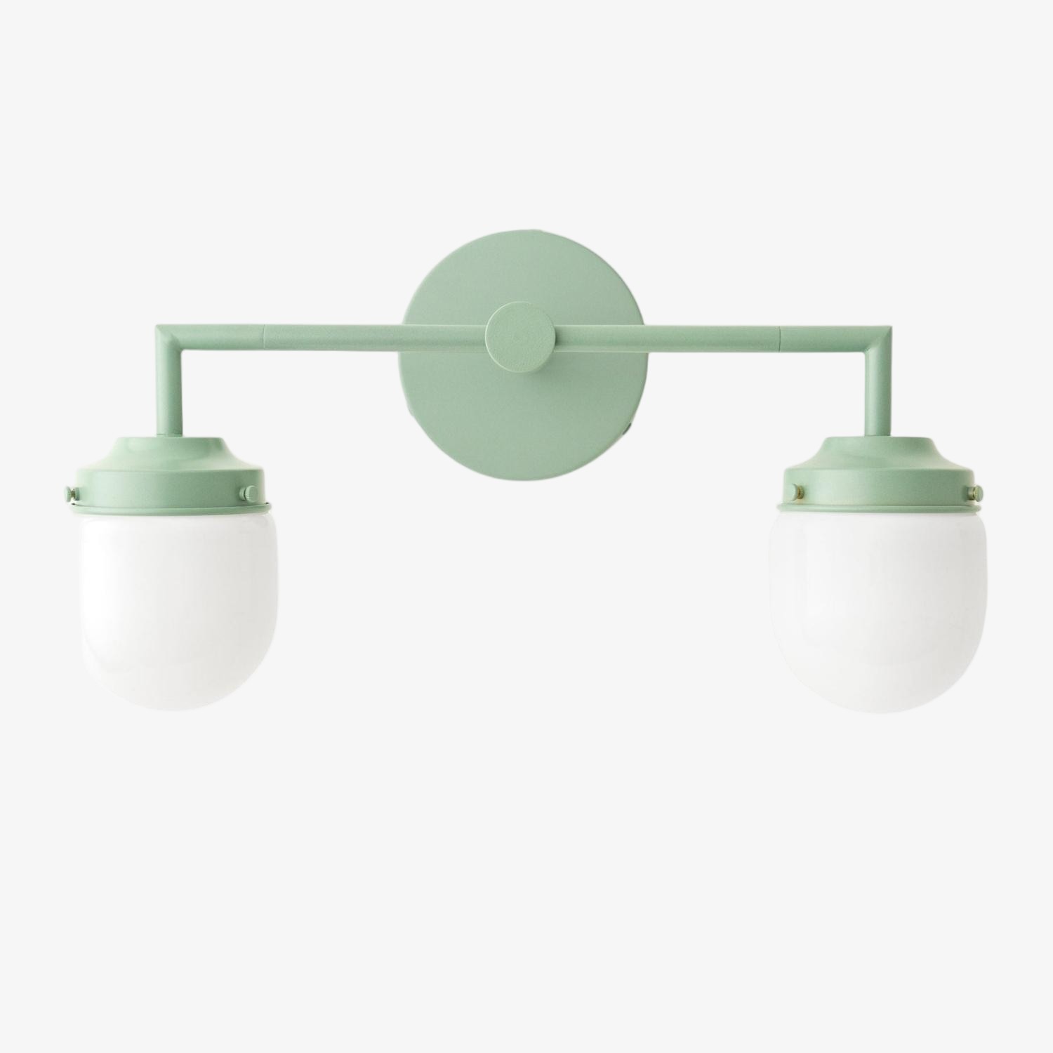 Opaalglas dubbele wastafellamp - Vintage stijl badkamer dubbele wandverlichting HL1665