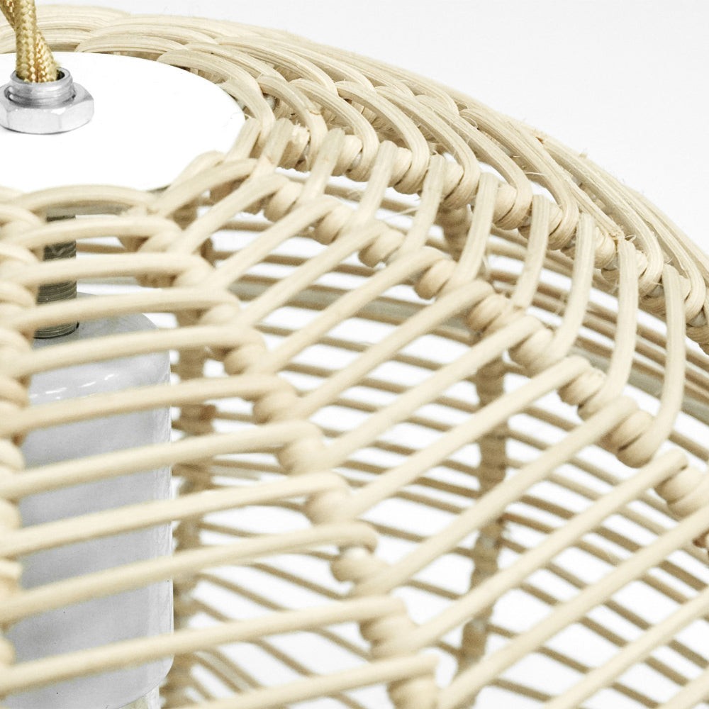 Natuurlijk geweven bol rotan hanglamp HL163
