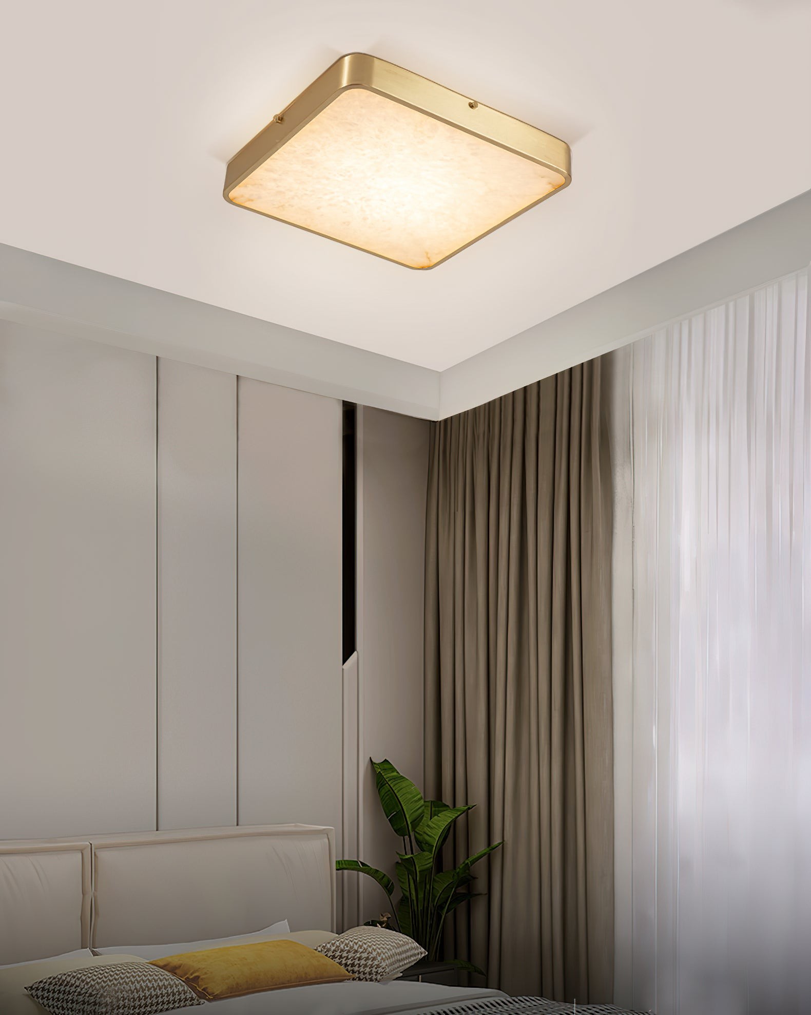 Geometrische albasten inbouwplafondlamp HL2984