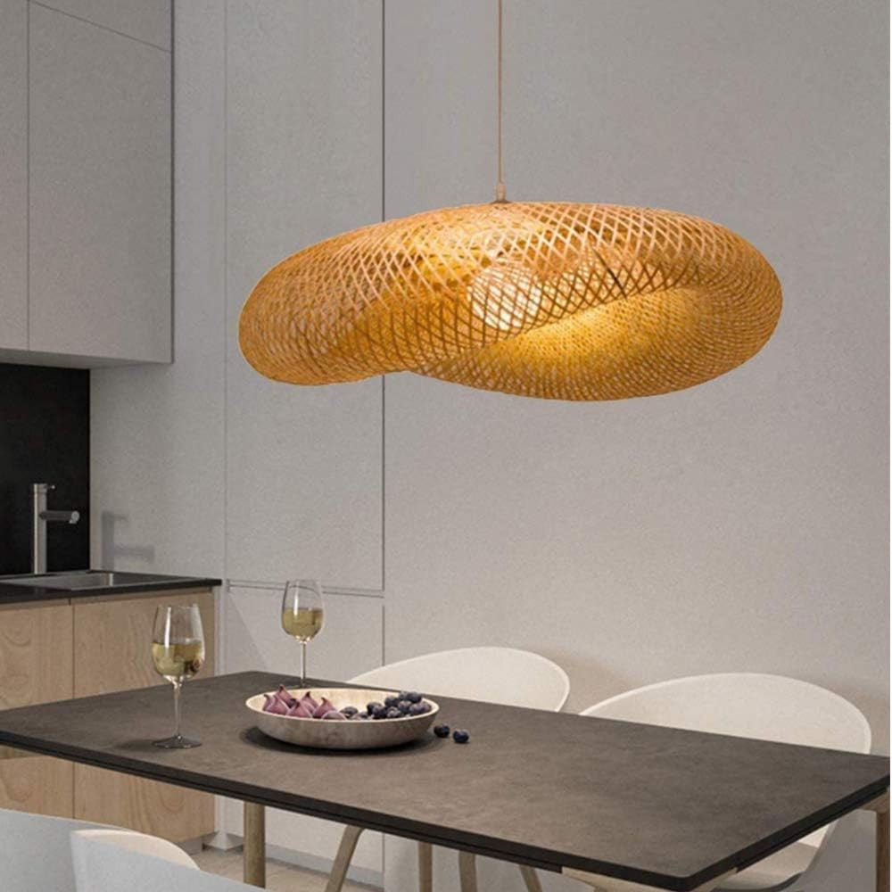 Rustieke bamboe rotan hanglamp voor woonkamer HL10