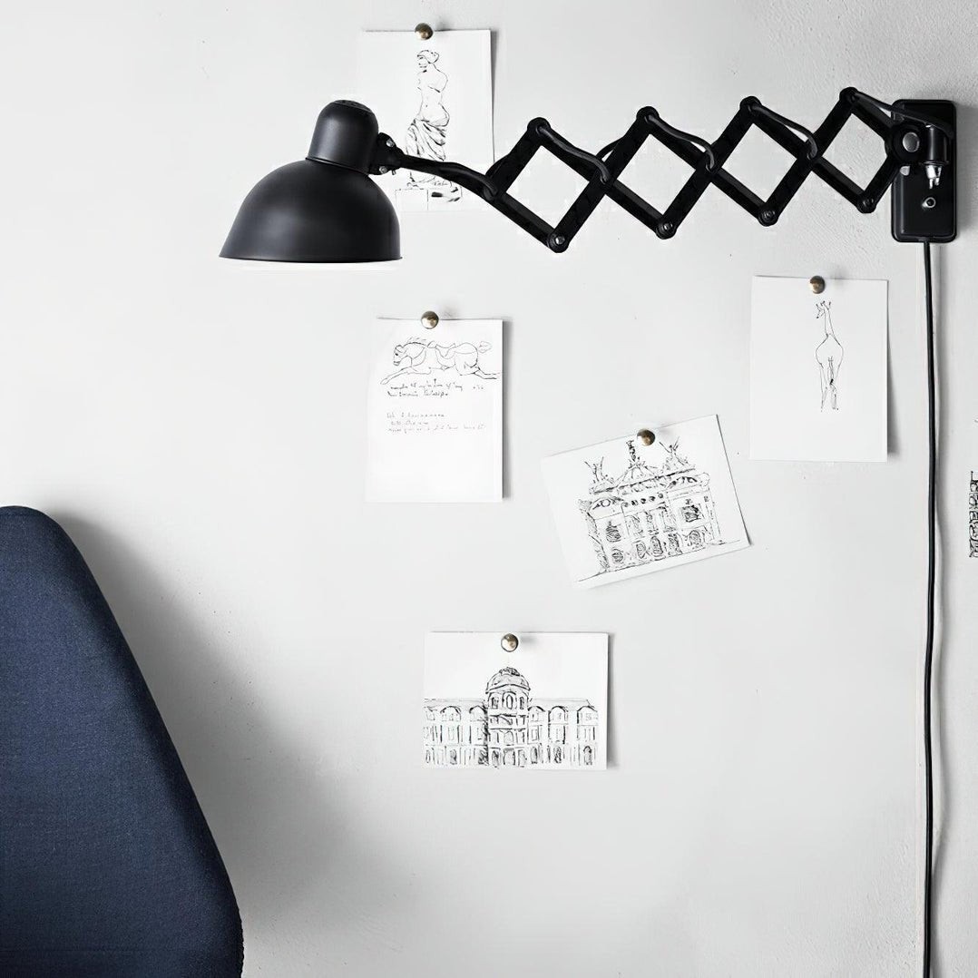 Industriële schaararm verstelbare wandlamp HL1079