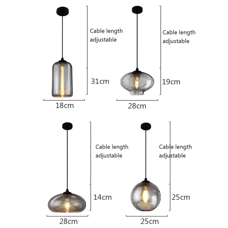 Nordic Loft Glasslustre hanglamp HL1265