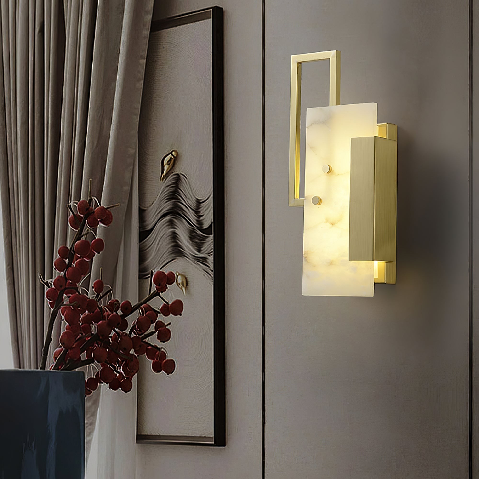 Althea alabaster wandlamp HL2949