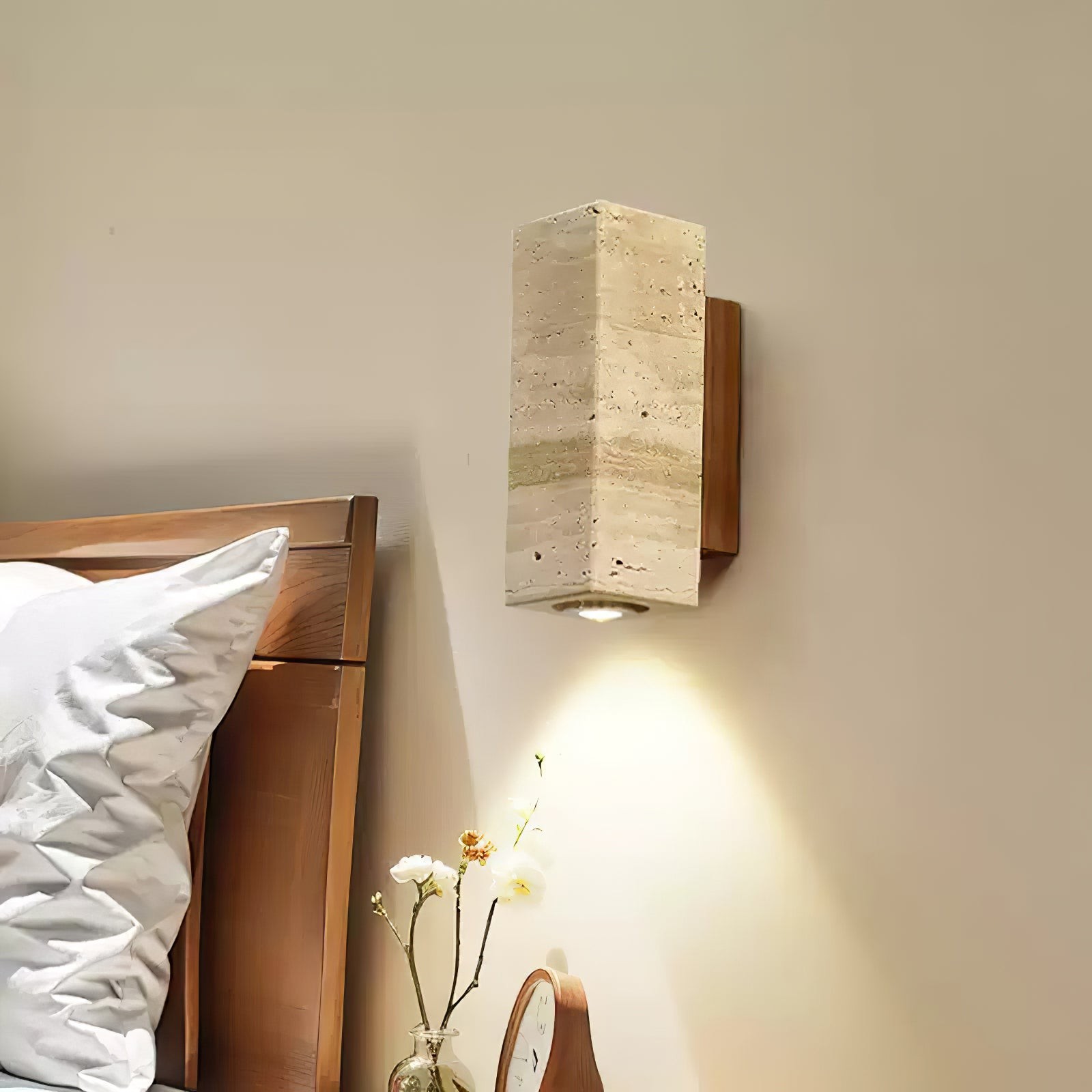 Vintage Marmeren Travertijn Wandlamp HL380