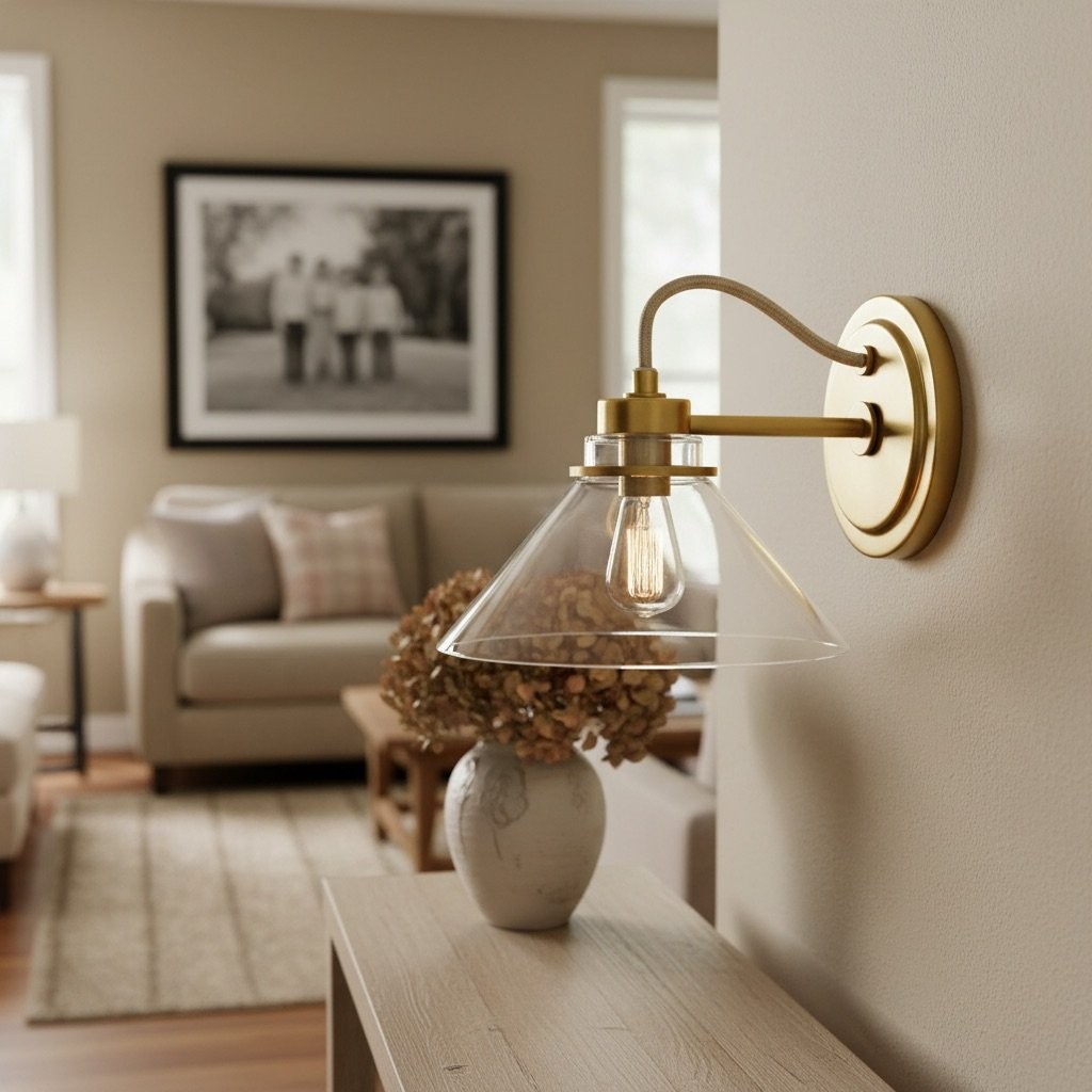 Aurenza Sconce – Landelijke wandlamp met metalen accenten voor gezellige ruimtes HL1648