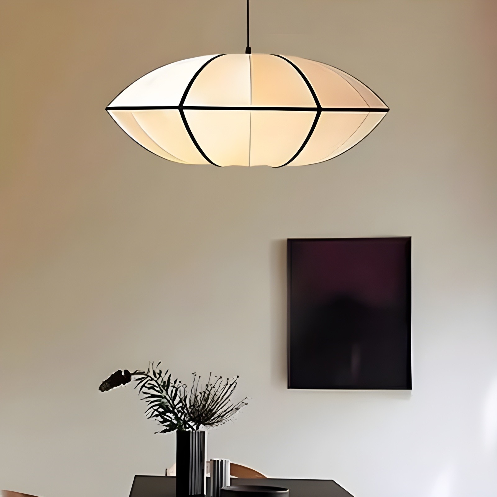 Nordic Minimalistische Stoffen Lantaarn Hanglamp HL294