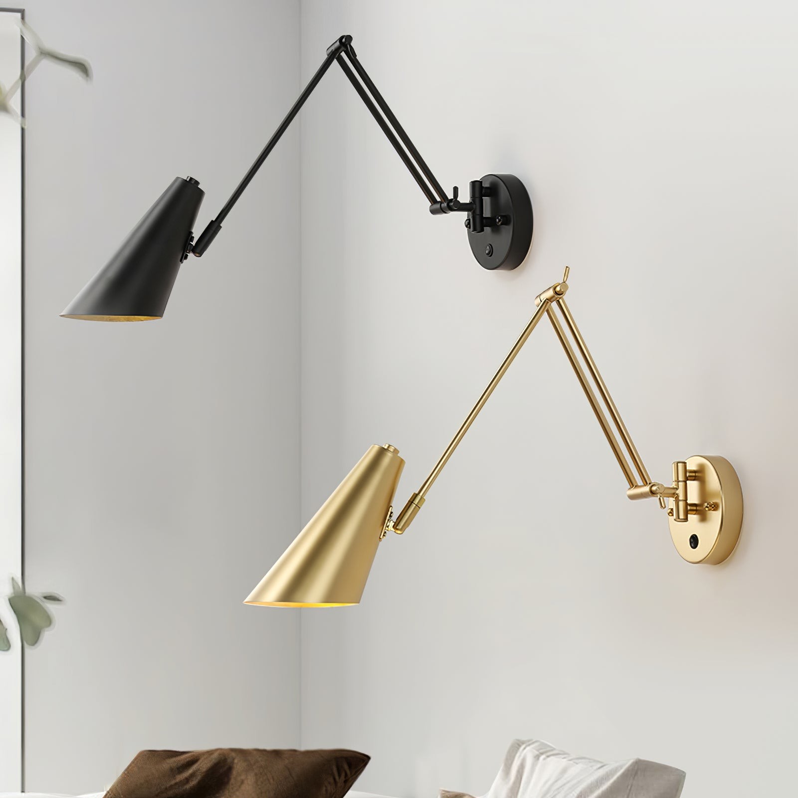 Wandlamp met zwenkarm HL1202