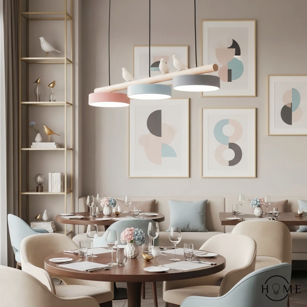 Creatieve hanglamp in de vorm van een takvogel HL943
