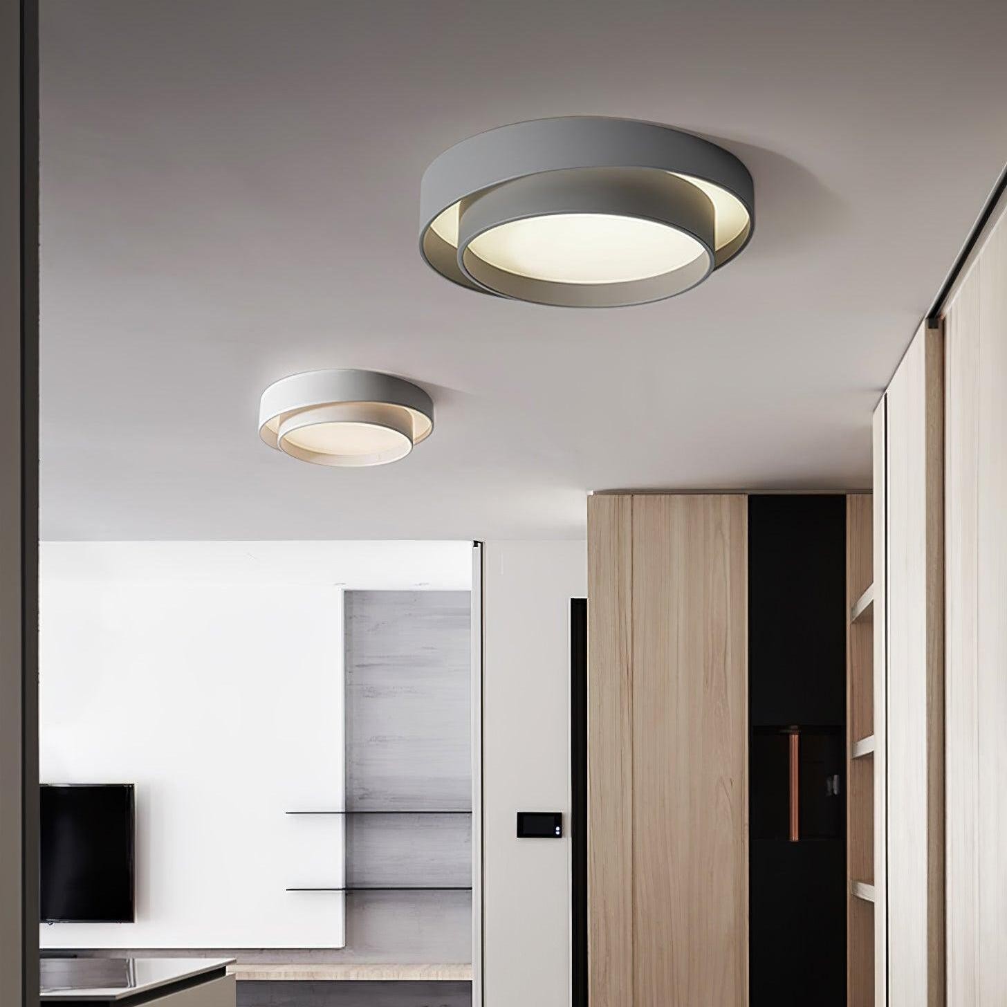 Dubbele ronde schijf Melody plafondlamp HL165