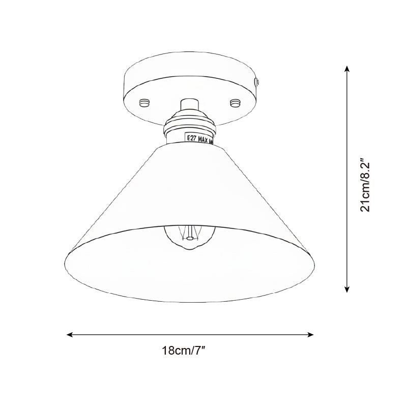 Plafondlamp met kraag van hout HL2788