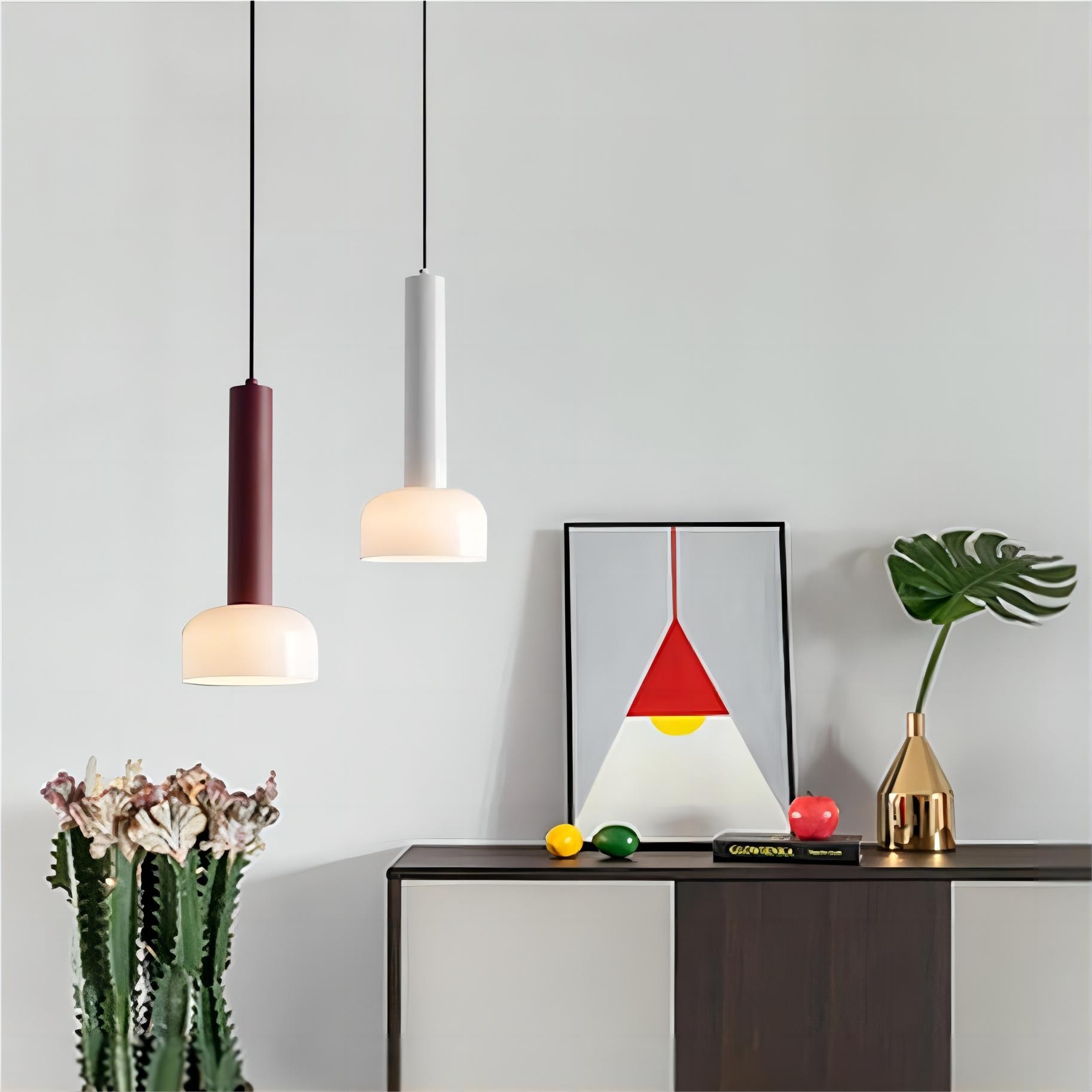 Eigentijdse Design Italiaanse Glazen Cilinder Hanglamp HL92