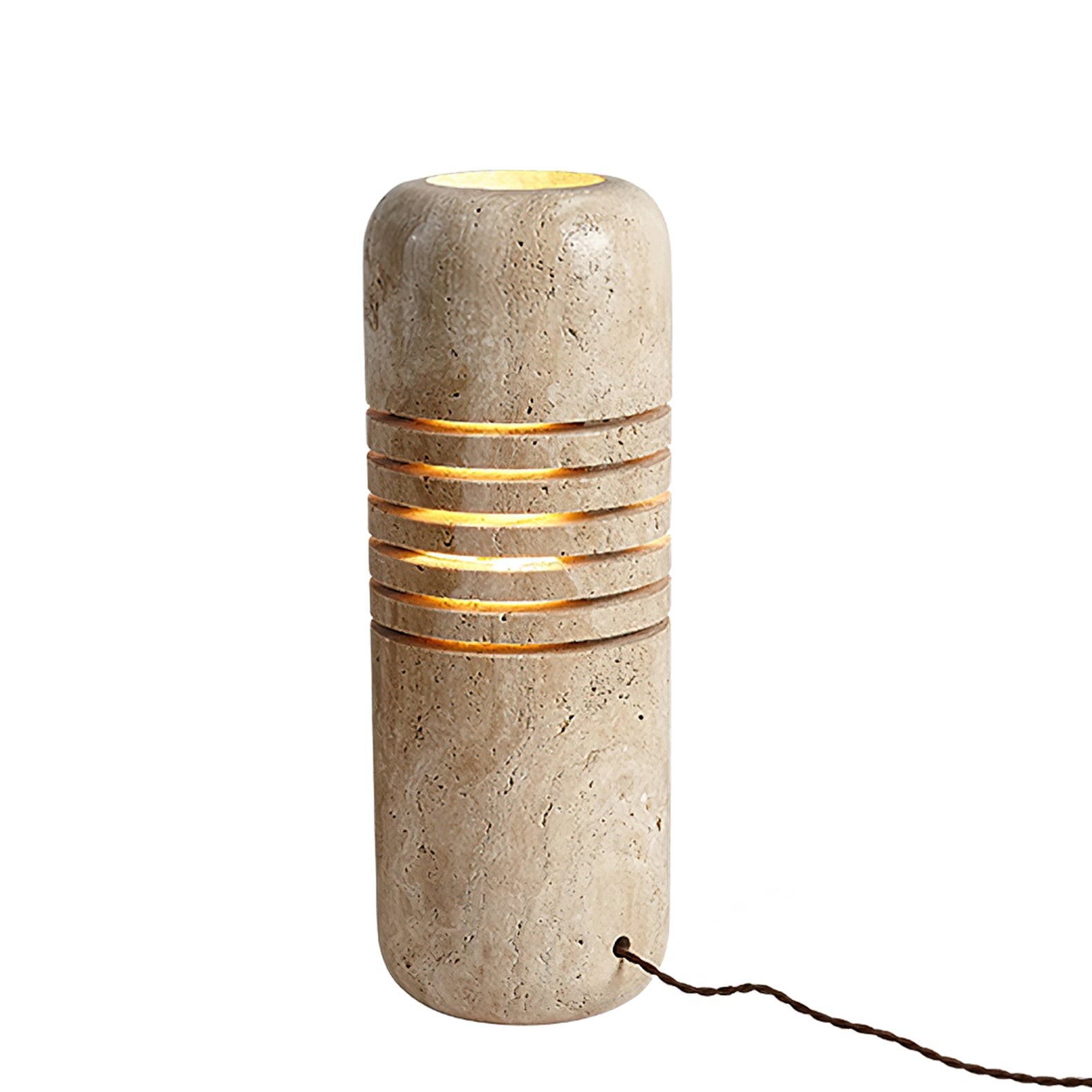 Antieke creatieve gele travertijn vloerlamp HL996