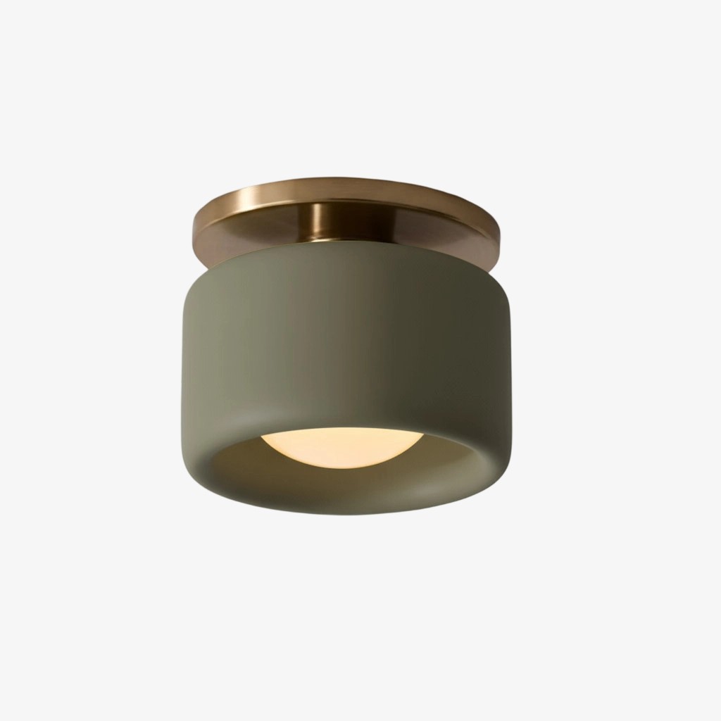Cerova moderne porseleinen plafondlamp met elegante ivoorkleurige kap HL1621