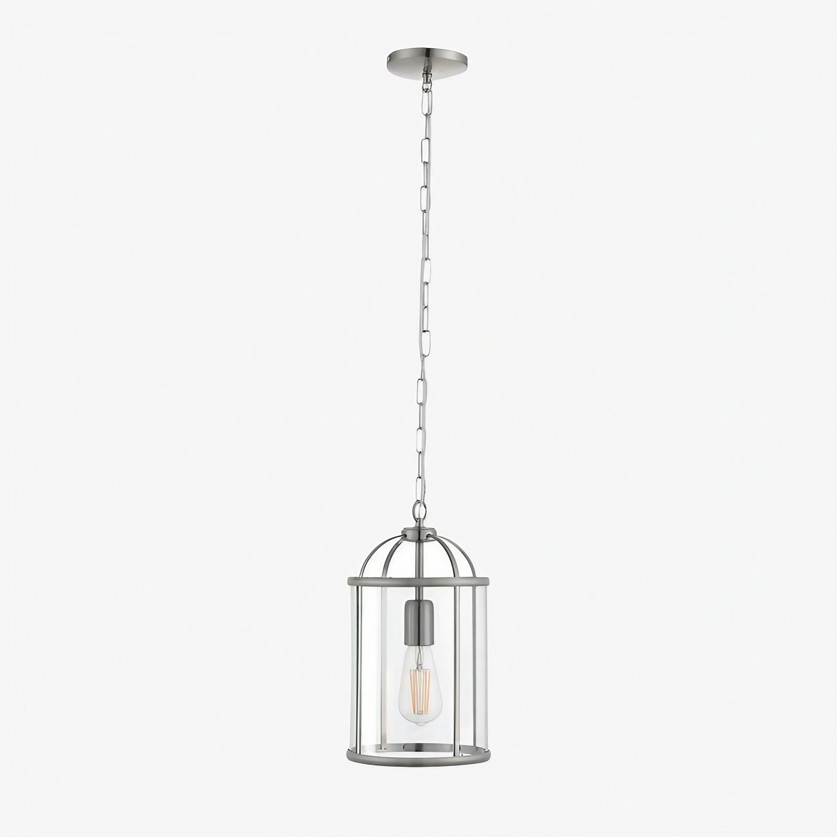 Luxvana klokvormige glazen hanglamp - Industriële metalen lantaarnvormige armatuur voor de keuken HL2060
