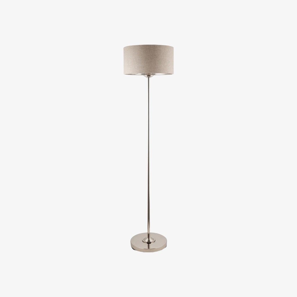 Tela Drum Shade vloerlamp - Moderne stoffen staande lamp voor thuis of op kantoor HL2241