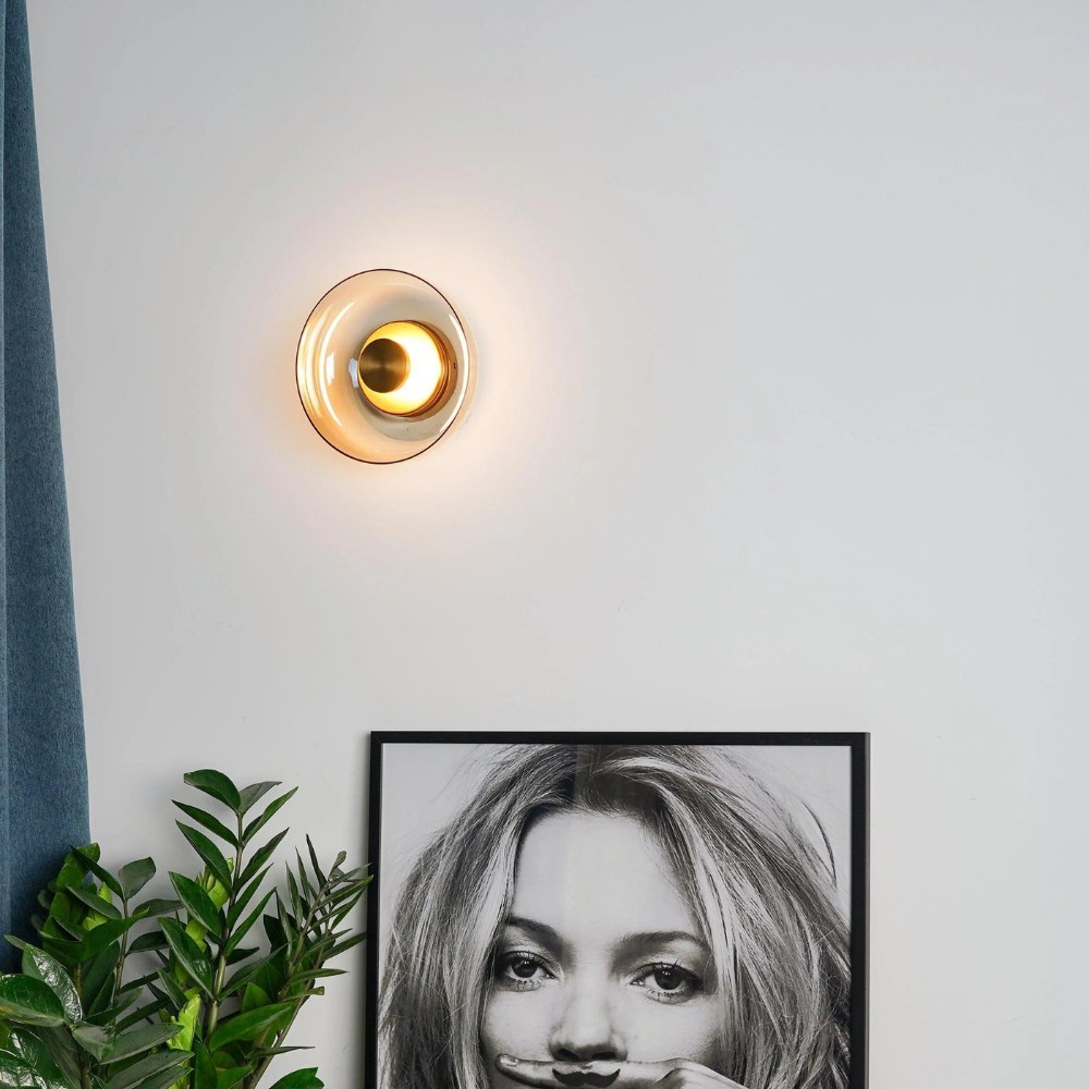 De Shimmering Glow Premium Minimalistische Messing Wandlamp HL3401